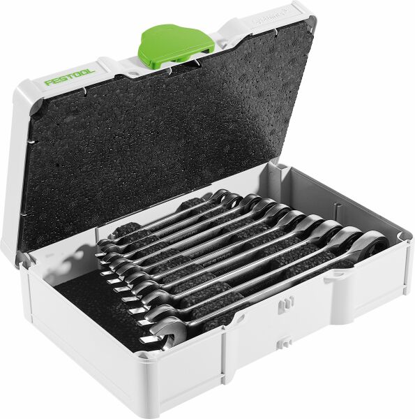 Festool SYS3 S 76-RRS-Set Ringratelsleutelset 10-delig In Systainer - 8-17mm - Detailed view of the product