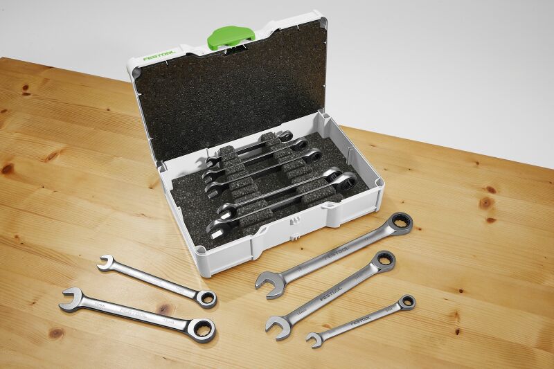 Festool SYS3 S 76-RRS-Set Ringratelsleutelset 10-delig In Systainer - 8-17mm - Detailed view of the product