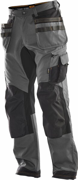 Jobman 2164 Stretch Trousers HP 65216418 - Donkergrijs/Zwart - C56