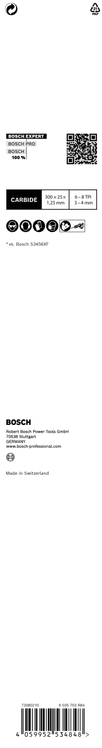 Bosch 2608900394 EXPERT Reciprozaagblad S1256XHM Multi Material thumbnail 3