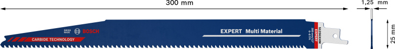 Bosch 2608900394 EXPERT Reciprozaagblad S1256XHM Multi Material - Detailed view of the product