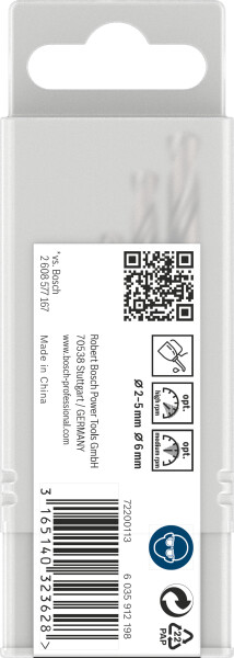 Bosch 2607019114 PRO 5-delige HSS-G Spiraalboorset - Metaal - Detailed view of the product