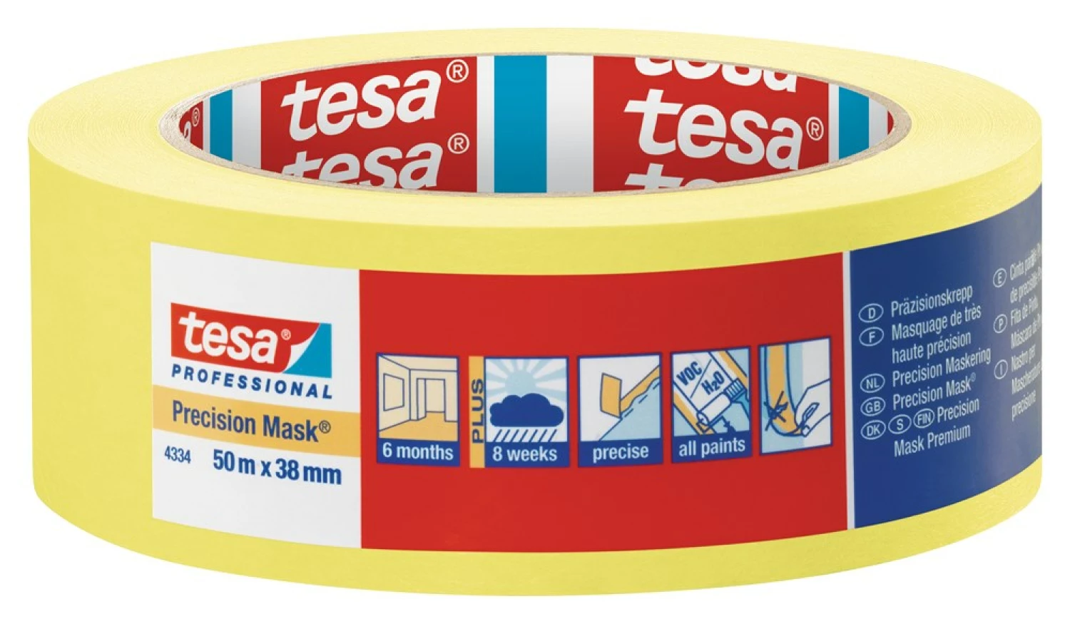 Tesa 4334 Professional Afplaktape - 38mm X 50m