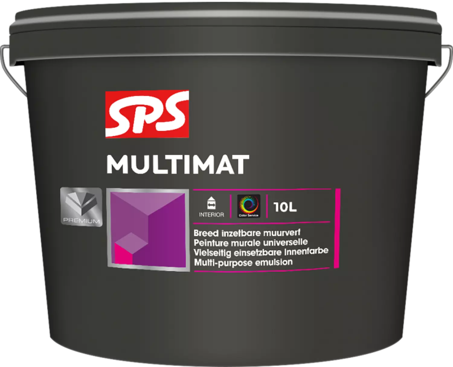 SPS Multimat Muurverf - RAL 9010 - 10L