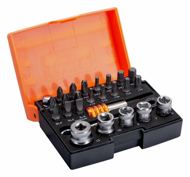 Bahco 2058/S26 26-Delige Bit- En Doppenset - 1/4'' - Detailed view of the product