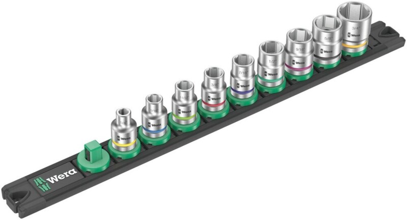 Wera 05005450001 9-delige Dop-magneetstrip B Imperial 1 Zyklop Doppenset Incl. Houder - 3/8" - Default image for the product