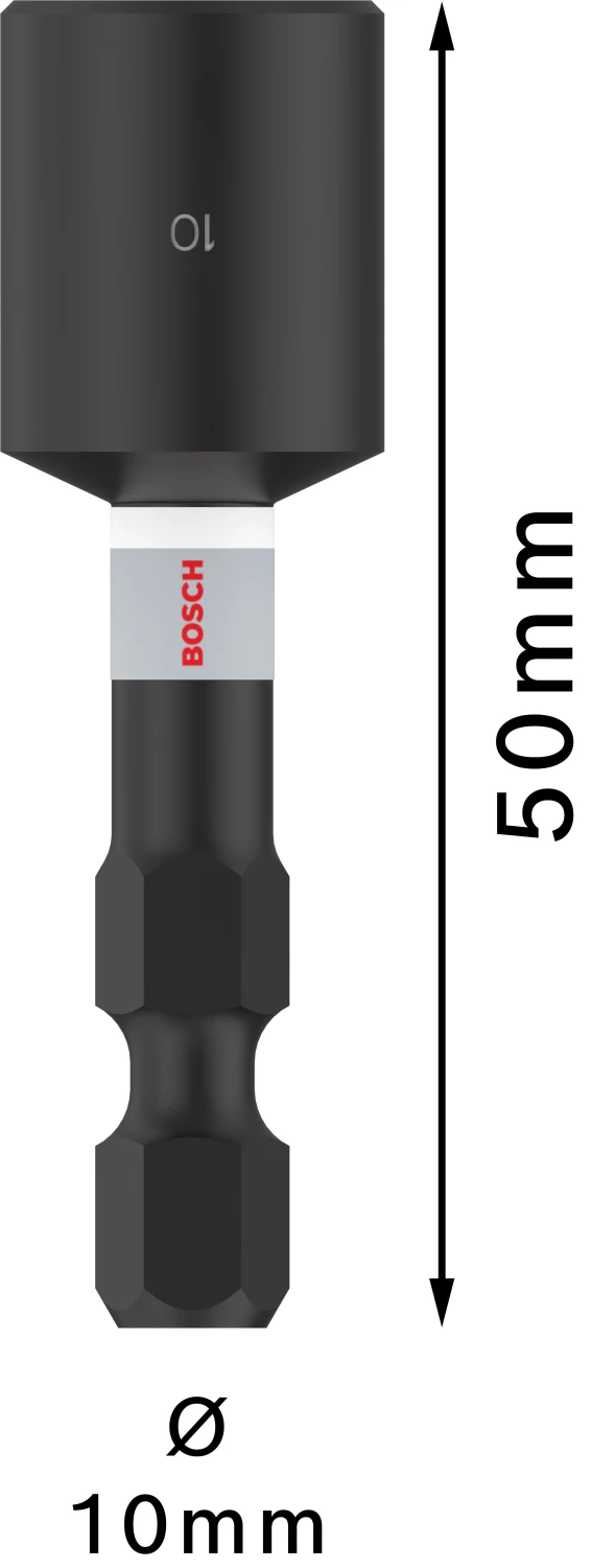 Bosch 2608522352 Impact Control Dopsleutel - Zeskant - 10mm - 1/4''(L=50mm) thumbnail 4