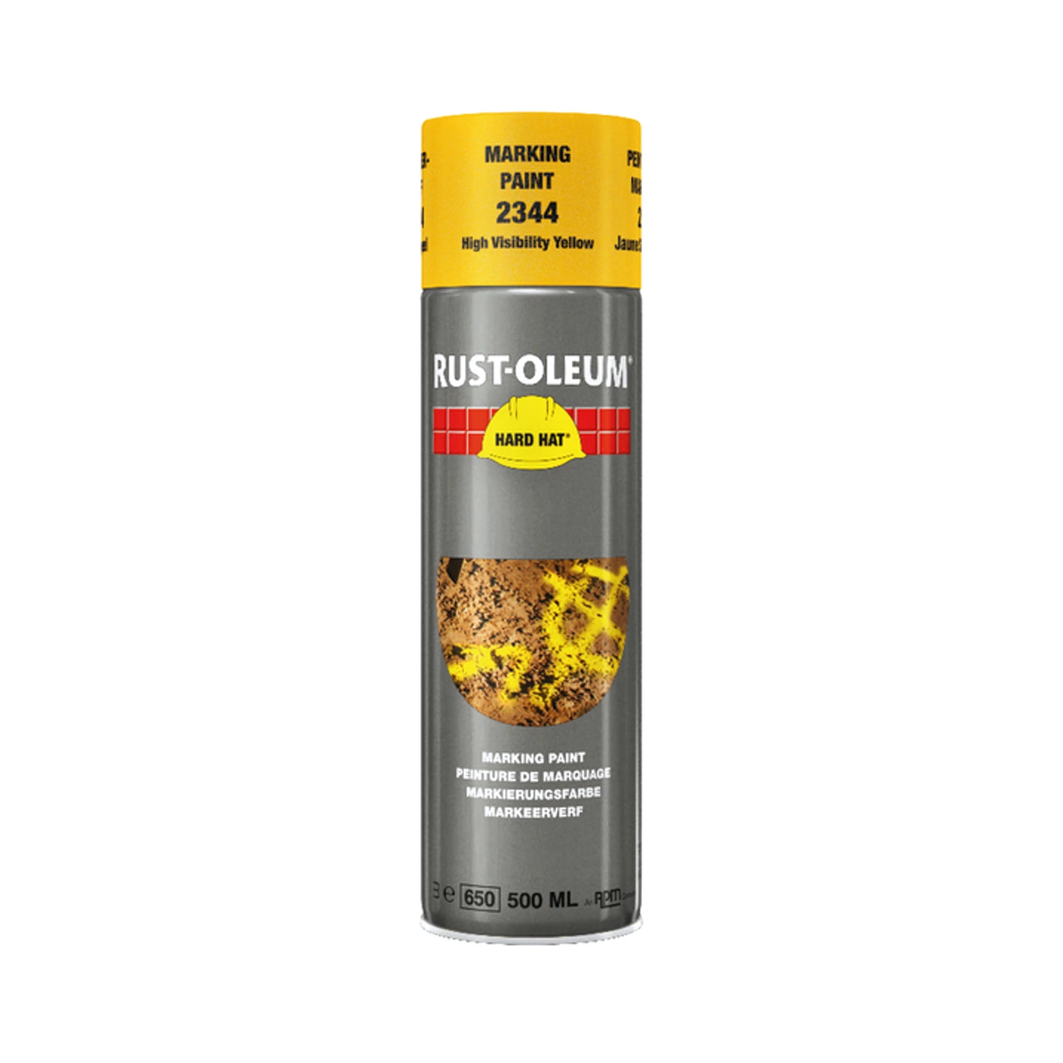 Rust-Oleum 2344 Hard Hat Markeerverf Spuitbus - Geel - 0,5L