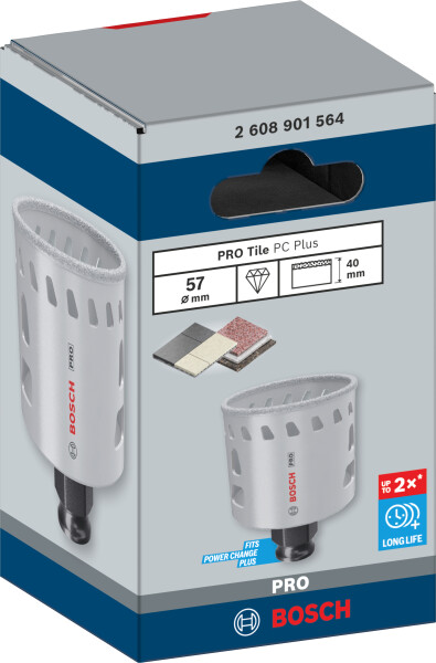 Bosch 2608901564 PRO Tile PC Plus Diamantgatzaag Voor Tegels - 57mm - Detailed view of the product