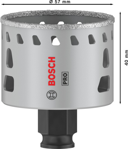 Bosch 2608901564 PRO Tile PC Plus Diamantgatzaag Voor Tegels - 57mm - Detailed view of the product