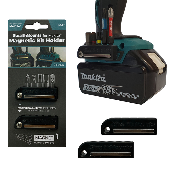 StealthMounts BH-MK-BLK-2 Magnetische Bithouder Voor Machines Makita LXT - Zwart - 2-pack