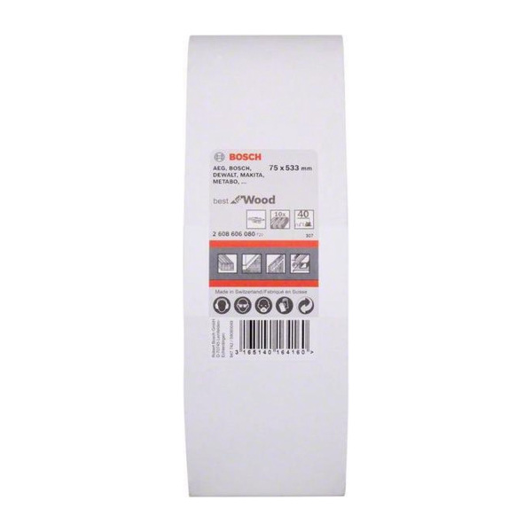 Bosch X440 Schuurbandset - 10 delig - 533 X 75 mm - K40