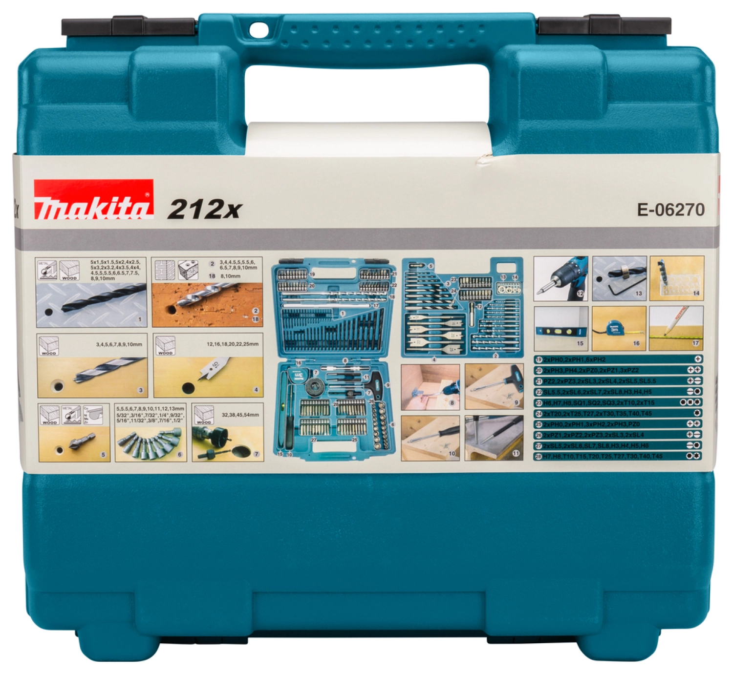 Makita E-06270 212-delige Accessoire Set In Koffer thumbnail 4