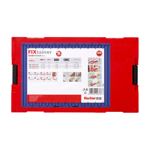 Fischer 536161 210-delige FixTainer DuoPower Pluggenset -Ø6, Ø8, Ø10mm - Detailed view of the product