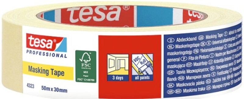 Maskeertape Tesa Universeel, 50 m x 30 mm 4042448280947 Replace: N/A
