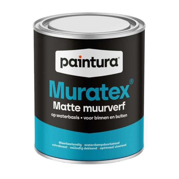Paintura Muratex Muurverf Mat Binnen & Buiten 1 Liter Maak Uw Keuze: Kleur Naar Keuze