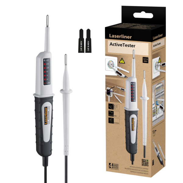 Laserliner ActiveTester Spanningstester - 2-polig - 12-400 V AC/DC - IP64 - Detailed view of the product