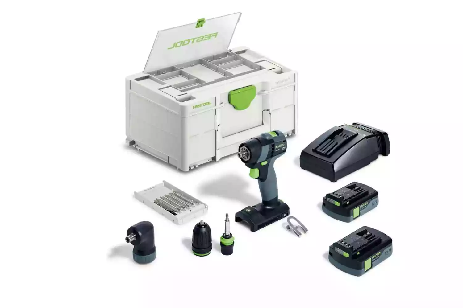 Festool TXS 18 C 3,0-Set 18V Li-Ion Accu Schroefboormachine Incl. Bitset (2x 3,0Ah) In Systainer - 40Nm