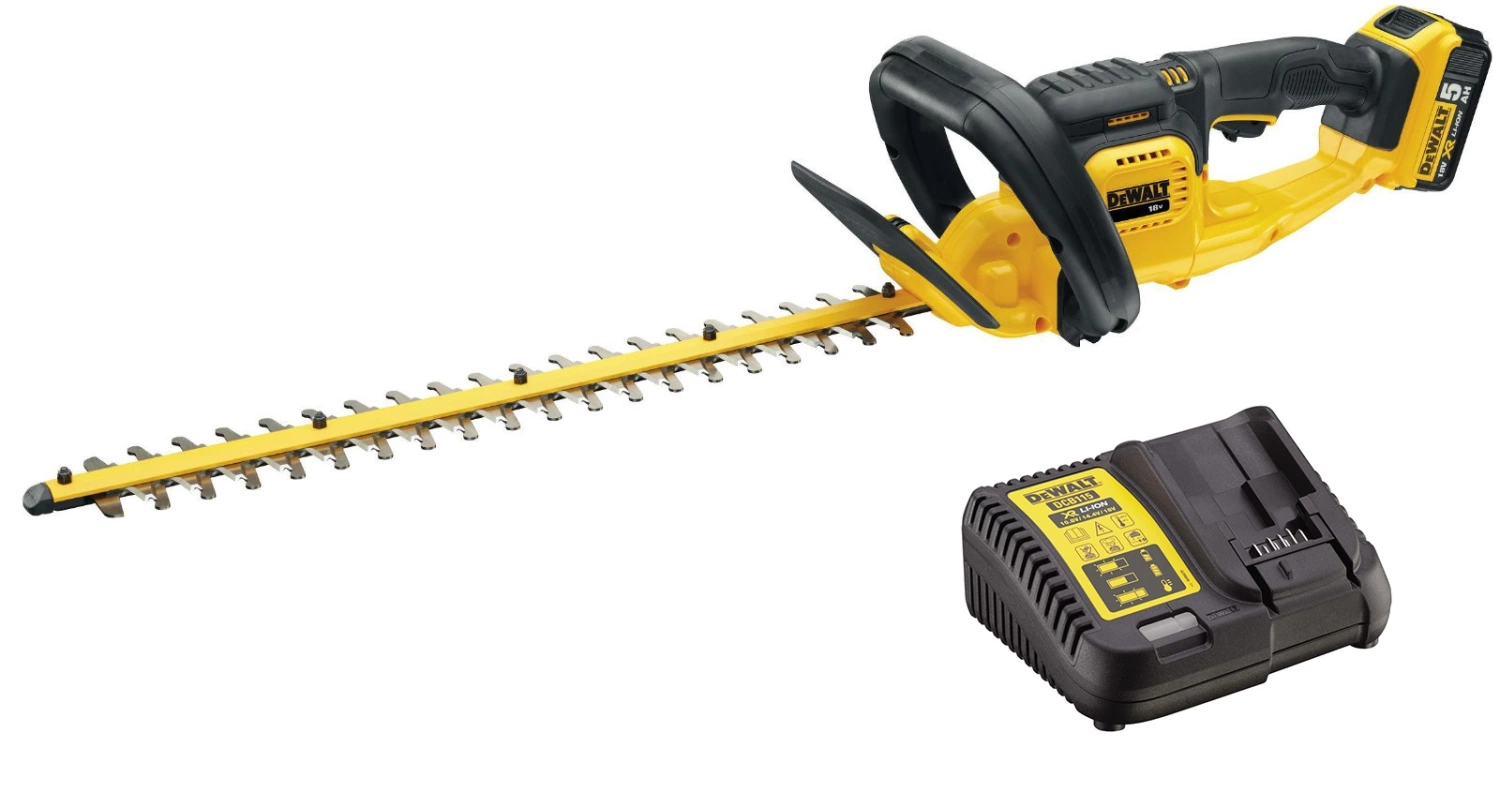 DeWALT DCM563P1 18V Li-Ion Accu Heggenschaar Set (1x 5,0Ah Accu) afbeelding