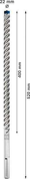 Bosch 2608900234 EXPERT Hamerboor SDS Max-8X - 22x400x520mm - Detailed view of the product