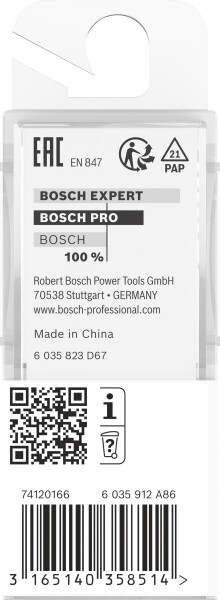 Bosch 2608628390 Vingerfrees - 2 Snijvlakken - Hardmetaal - 20x25mm - Detailed view of the product