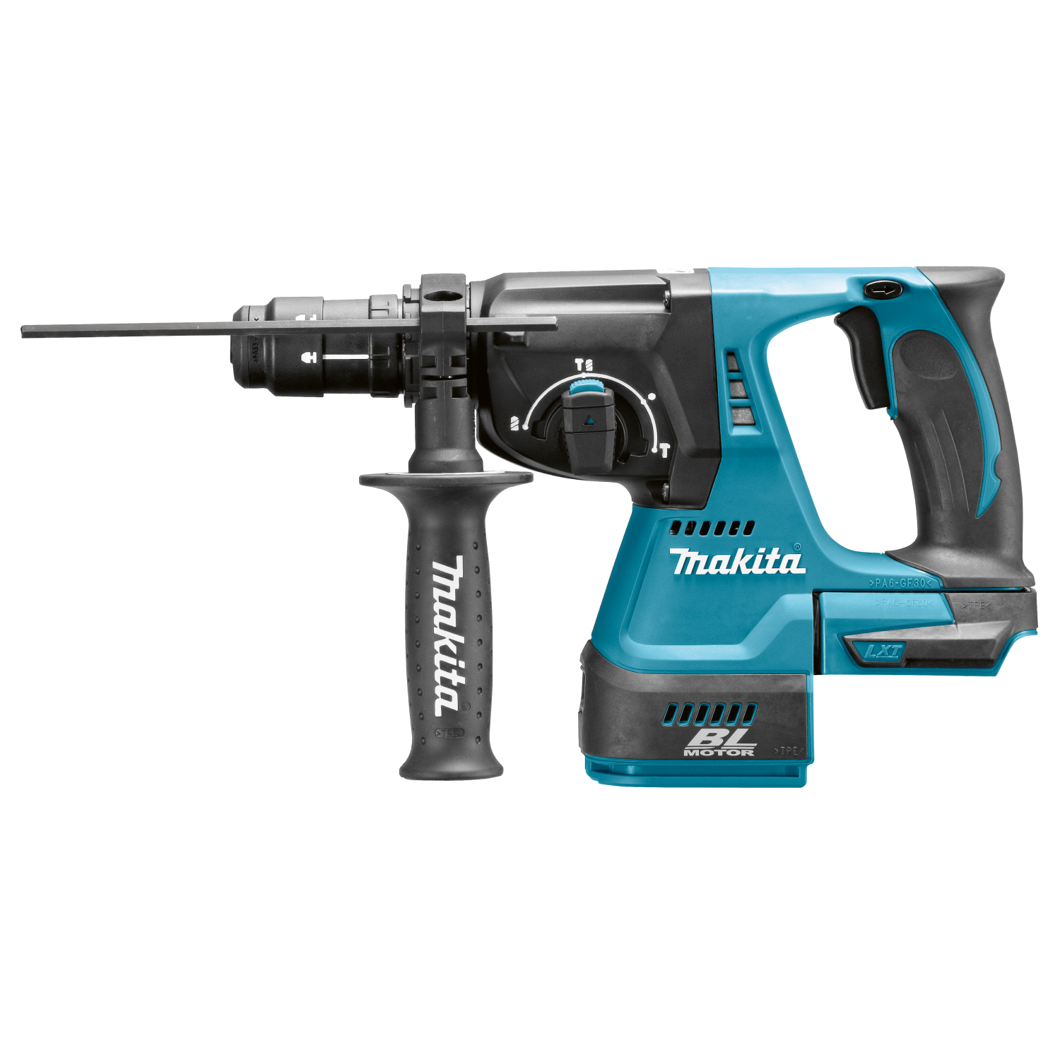 Makita DHR243T3JW 18V Li-Ion Accu SDS-plus combihamer incl. snelspanboorkop en stofafzuiging set (3x 5.0Ah accu) in Mbox - 2J - koolborstelloos