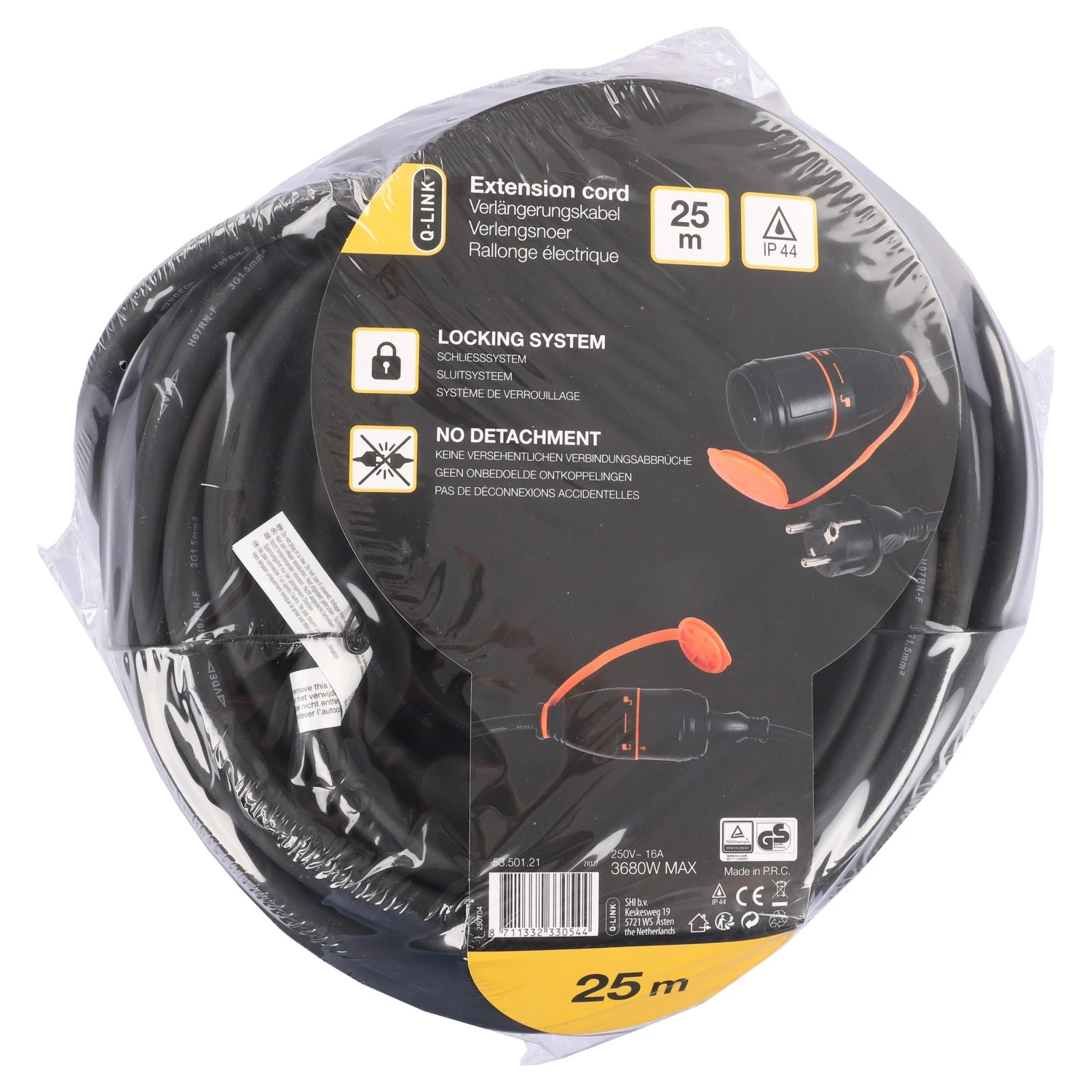 Q-link 53.501.21 Verlengsnoer RA3X1.5 H07RNF - IP44 - 25m thumbnail 2