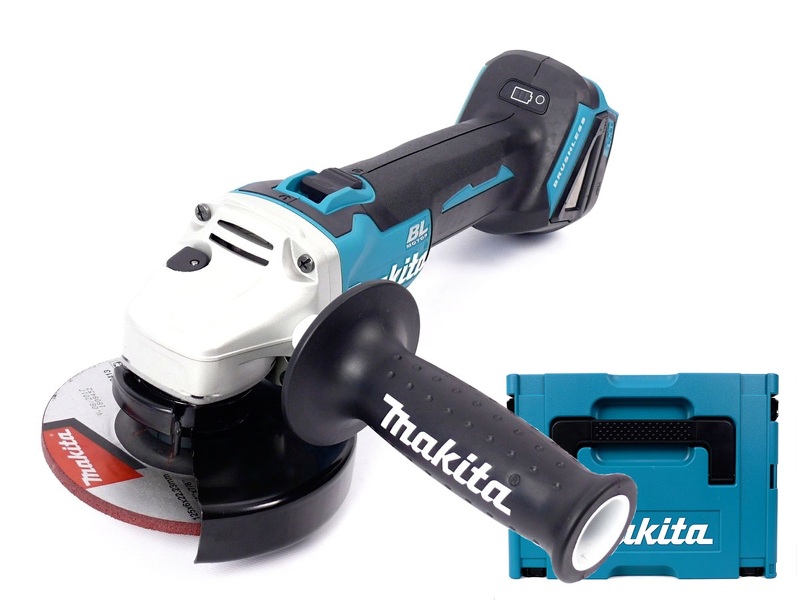 Makita DGA506ZJ 18V Li-Ion Accu Haakse Slijper Body In Mbox - 125mm - Koolborstelloos - Softstart EAN: 88381814355