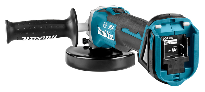 Makita DGA506ZJ 18V Li-Ion Accu Haakse Slijper Body In Mbox - 125mm - Koolborstelloos - Softstart - Detailed view of the product