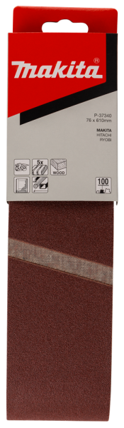 Makita P-37340 Schuurband Red - K100 - 76 X 610mm (5st) - Detailed view of the product
