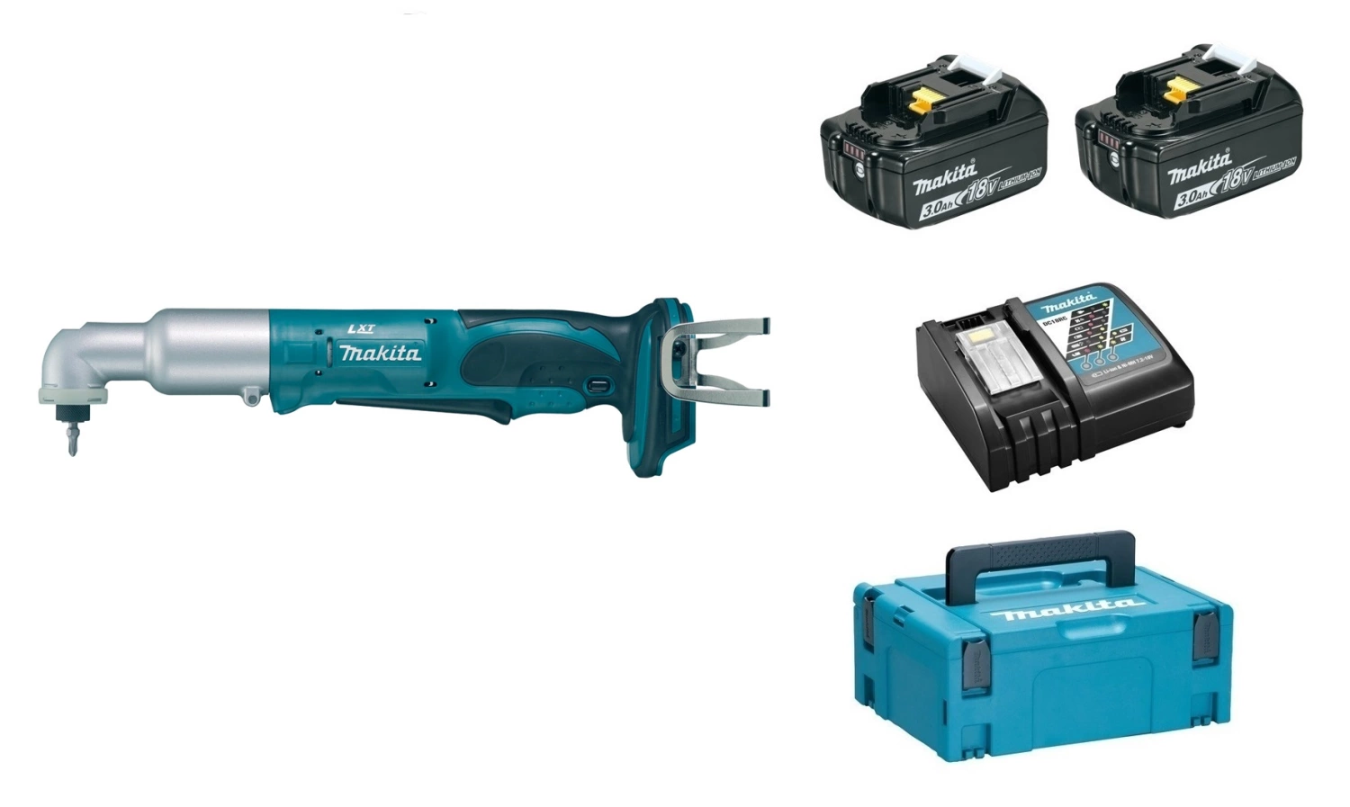 Makita DTL061RFJ 18V Li-Ion Accu Haakse Slagschroevendraaier Set (2x 3.0Ah Accu) In Mbox
