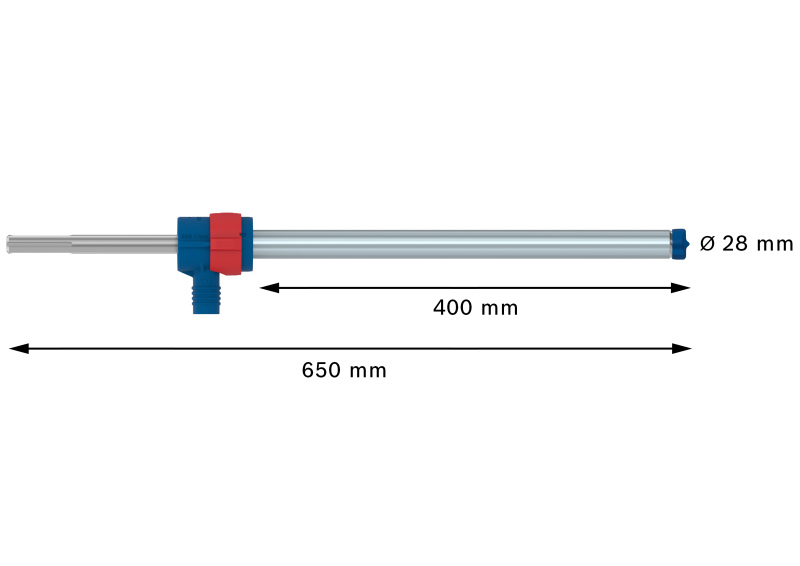 Bosch 2608901801 EXPERT Hamerboor SDS Clean SDS Max-8X - 28x400x650mm Met Connector - Detailed view of the product