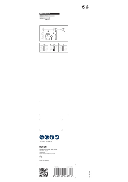 Bosch 2608901801 EXPERT Hamerboor SDS Clean SDS Max-8X - 28x400x650mm Met Connector - Detailed view of the product