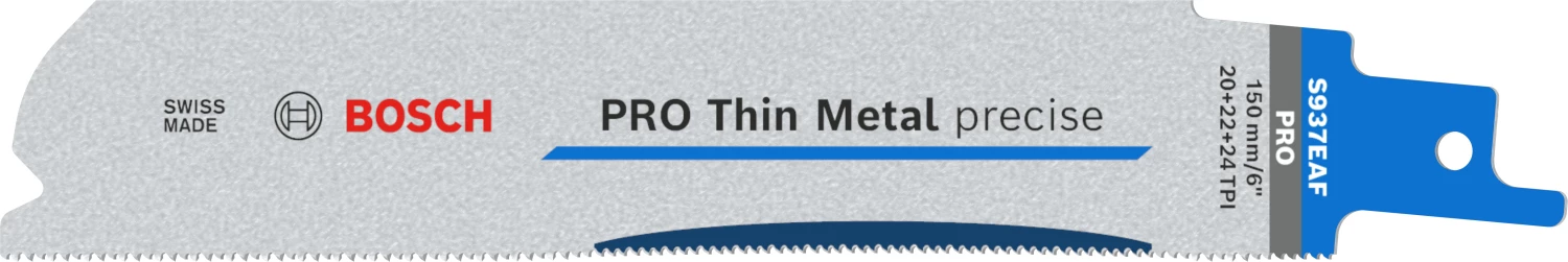 Bosch PRO S937EAF Thin Metal Precise Reciprozaagblad - 150mm - Metaal (5st)