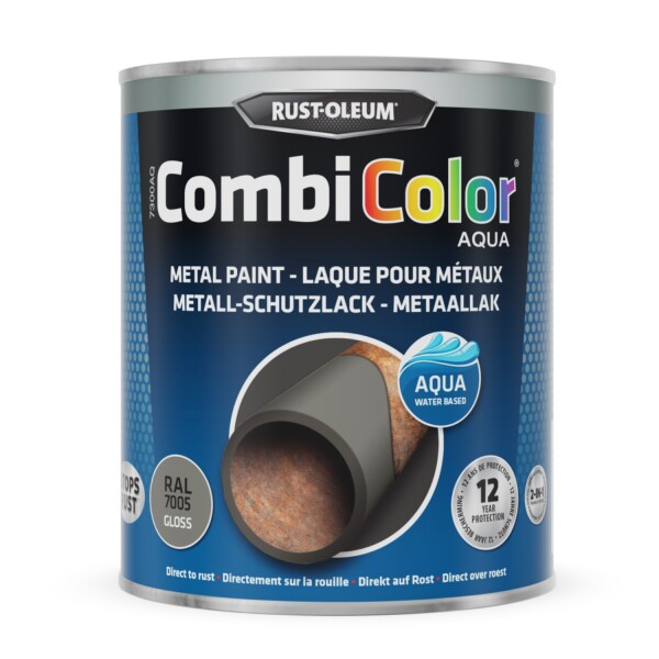 rust-oleum combicolor aqua hoogglans ral 7005 0.75 ltr