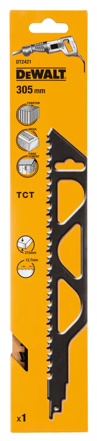 DeWALT DT2421 Reciprozaagblad - 305 X 12,7mm - Cellenbeton/Baksteen/Cement thumbnail 2