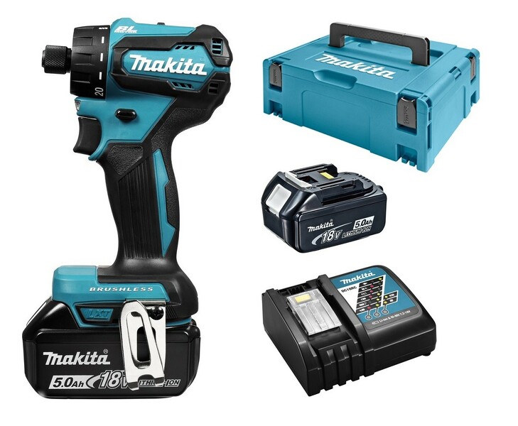 Makita DDF083RTJ 18V Li-Ion Accu Boor-/schroefmachine Set (2x 5.0Ah Accu) In Mbox - Koolborstelloos EAN: 88381824972