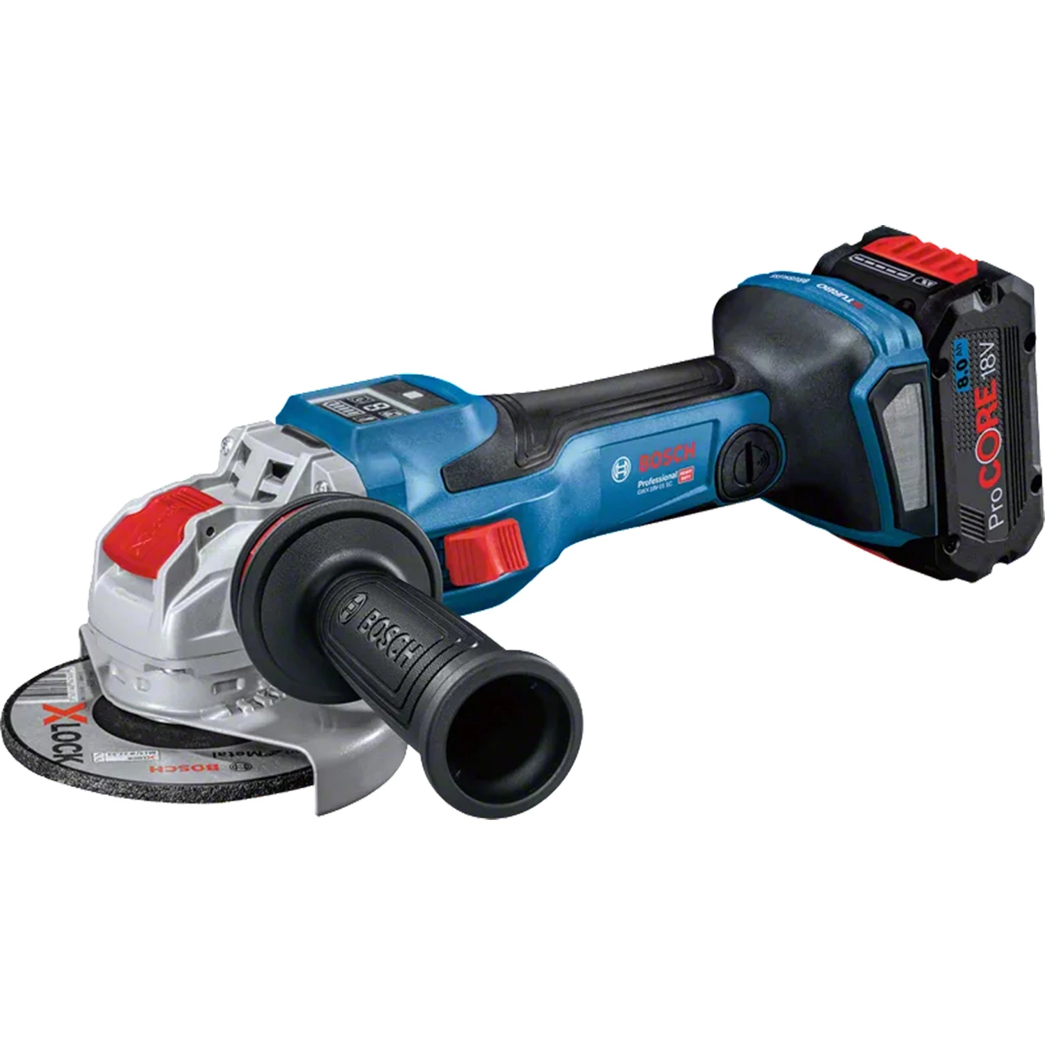 Bosch GWX 18 V-15 SC 18V li-Ion accu X-LOCK Haakse slijper body in L-Boxx - 125 mm - variabel - Simply Connected