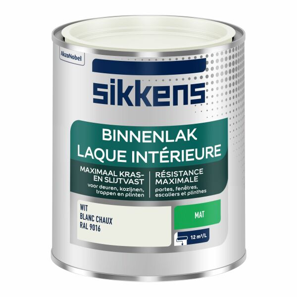 sikkens binnenlak mat ral 9016 0.75 ltr