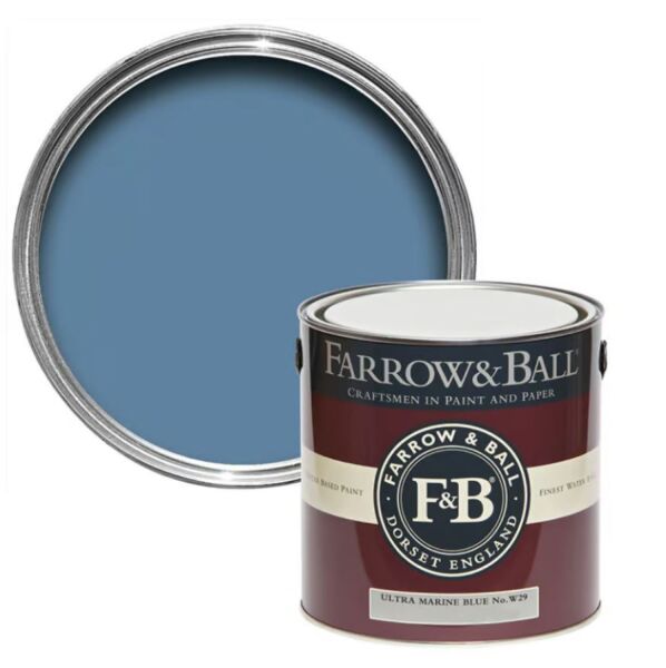 Farrow&Ball Flat Eggshell Ultra Marine Blue No.W29 - 2,5L afbeelding