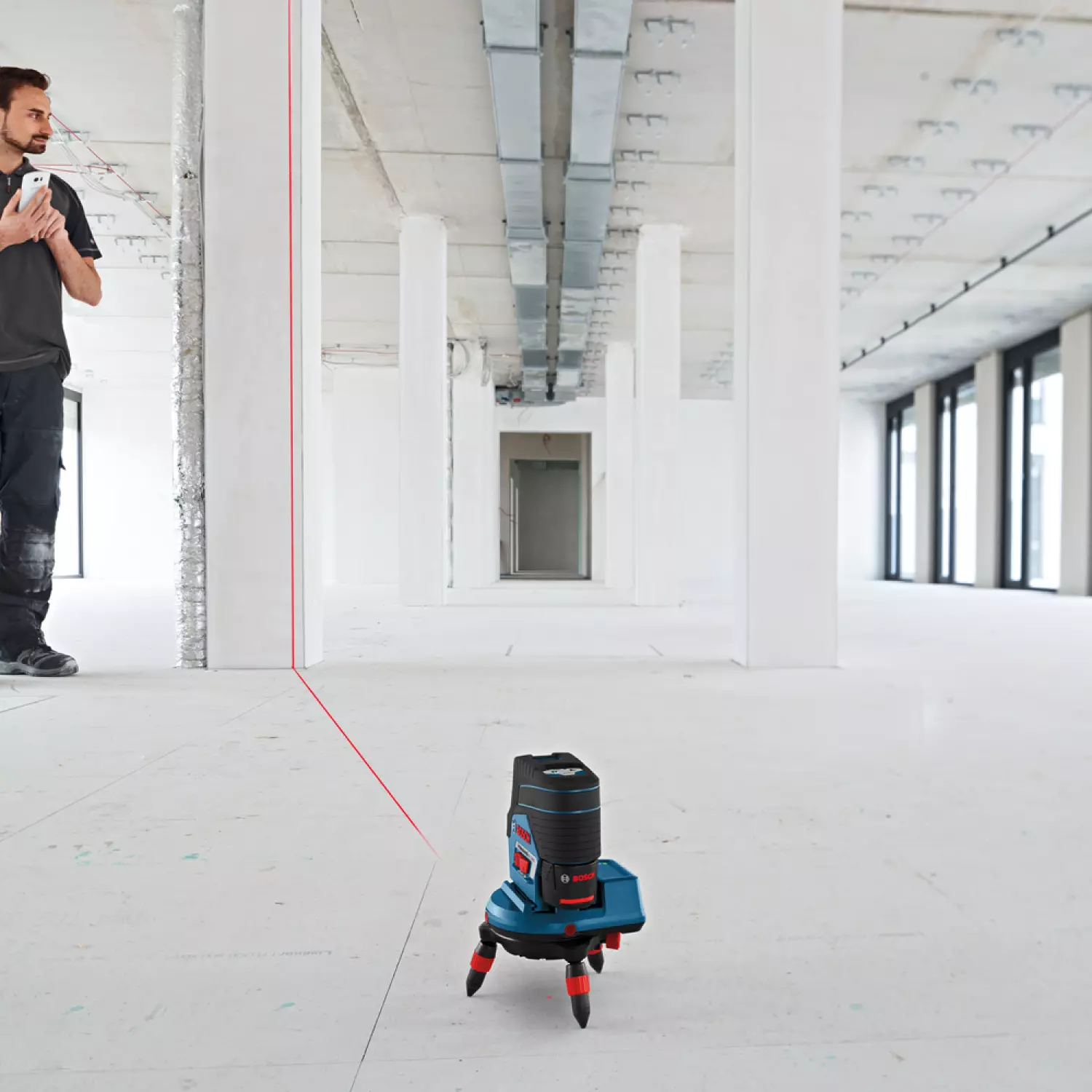 Bosch GCL 2-50 C 12V Li-Ion Accu Kruislijnlaser In Etui + Statief (BT 150) - 20m thumbnail 3