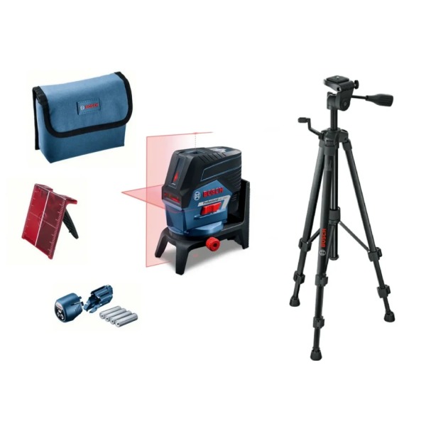 Bosch GCL 2-50 C 12V Li-Ion Accu Kruislijnlaser In Etui + Statief (BT 150) - 20m