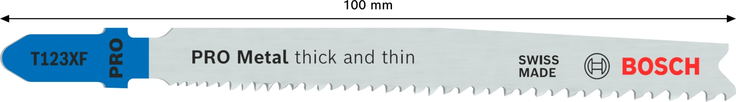 Bosch PRO T123XF Metal Thick And Thin Decoupeerzaagblad - 100mm - Metaal (5st) thumbnail 4