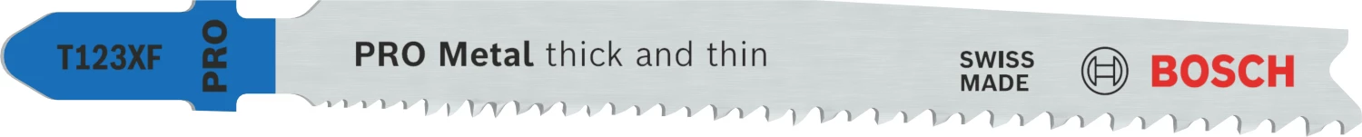 Bosch PRO T123XF Metal Thick And Thin Decoupeerzaagblad - 100mm - Metaal (5st)