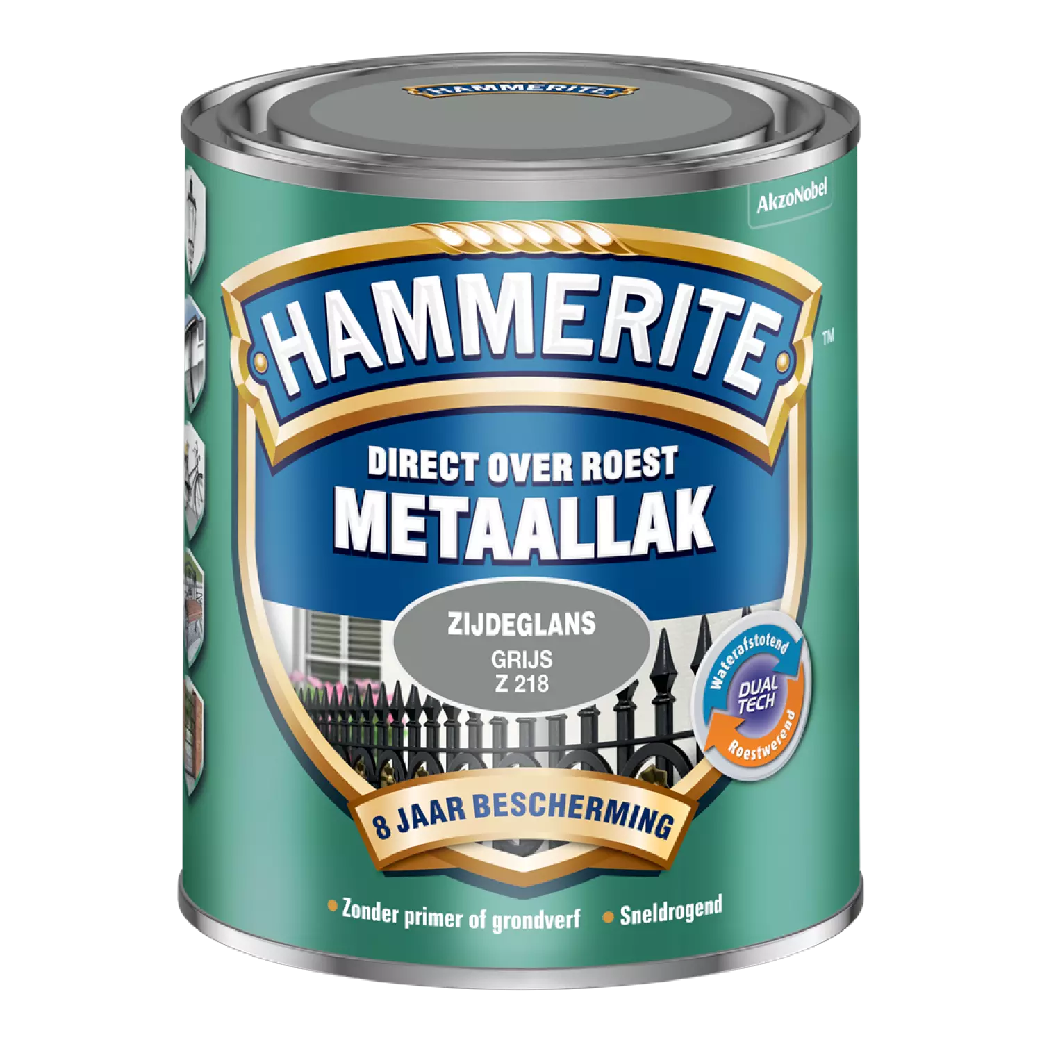 Hammerite Metaallak Zijdeglans Rm - Grijs - 0,75L