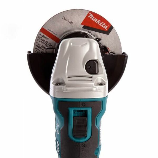 Makita DGA513Z 18V Li-Ion Accu Haakse Slijper Body - 125mm - Koolborstelloos - Detailed view of the product