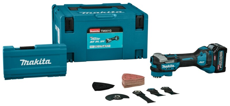 Makita TM001GZ03 XGT 40 V Max Multitool Zonder accu`s en lader, met accessoire set in M-box - TM001GZ03