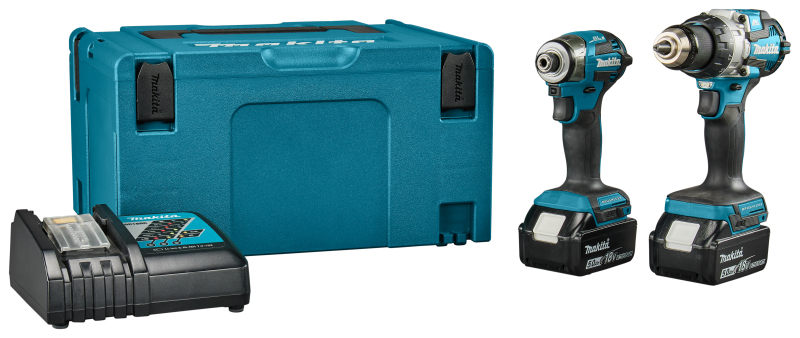 Makita DLX2528TJ 18V Li-ion Accu Klopboor-/schroefmachine (DHP489)&Slagschroevendraaier(DTD173) Combiset (2x 5.0Ah Accu) In Mbox - Detailed view of the product