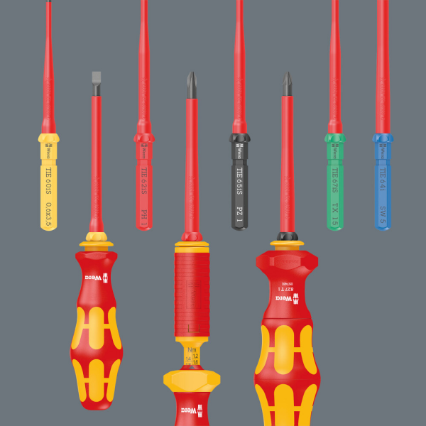 Wera 05006603001 7-delig Kraftform Kompakt VDE 7 Extra Slim 1 Tool Finder Wisselklingenset In Etui - Detailed view of the product