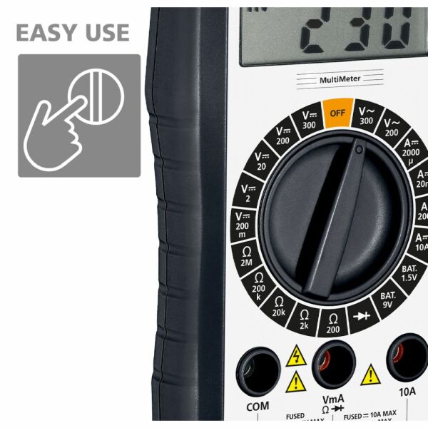 Laserliner MultiMeter - Digitaal - AC/DC 300V&10A - Detailed view of the product